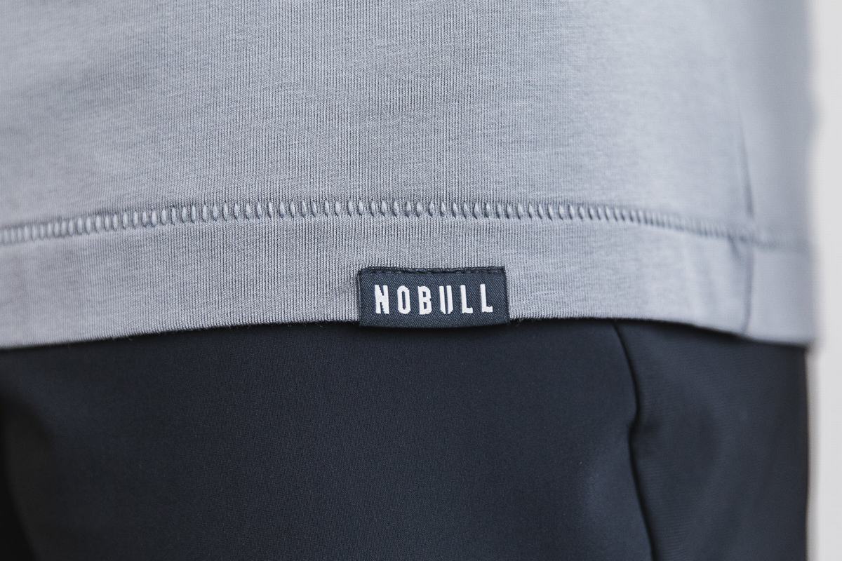 Nobull Lightweight V-Neck Men's T Shirts Dark Grey | Australia (OT2906)